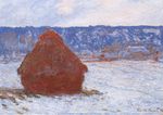 Клод Моне Стог сена в пасмурную погоду, эффект снега 1891г